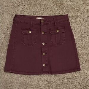 Altar'd State Deep Burgundy Mini Skirt